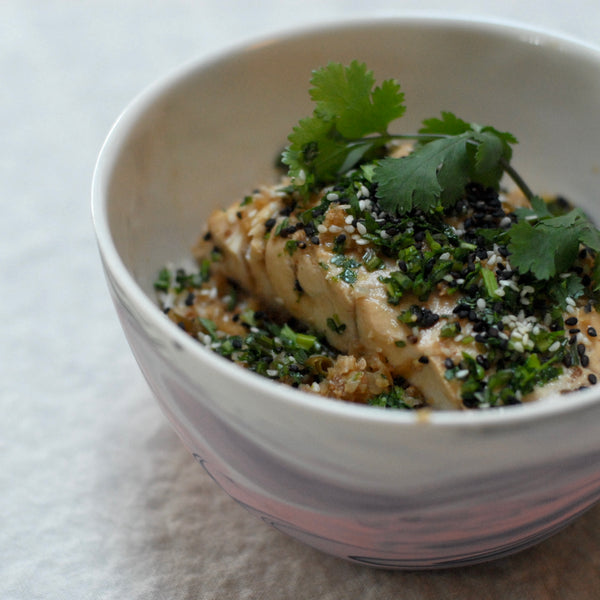 Poached Cod with Miso and Brothy Rice