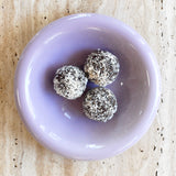 Cacao Bliss Balls with Freeze Dried Strawberries