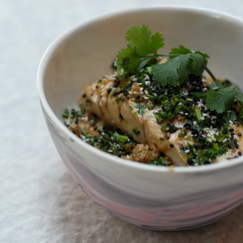Poached Cod with Miso and Brothy Rice – Made for Mothers